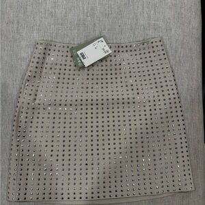 H&M NWT Studded Beige Skirt